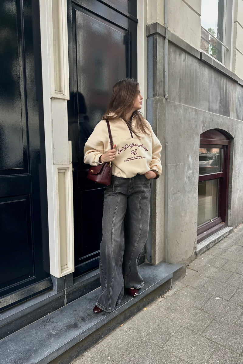 Chelsea Cropped Sweater - Crème