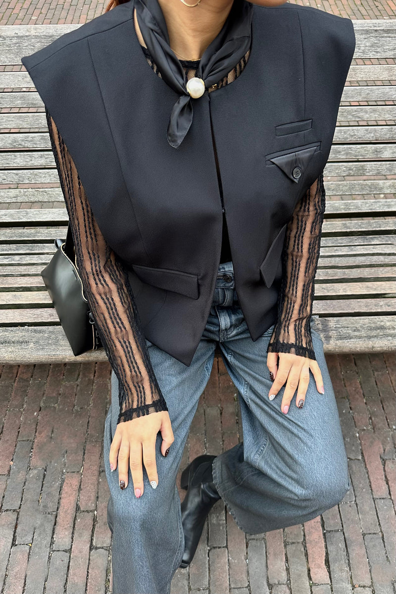 BarbCC O-Neck Top - Zwart