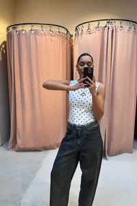 Ditty Jersey Dot Top - Wit