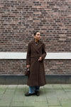 YASRoyla Lange Mantel - Donkerbruin