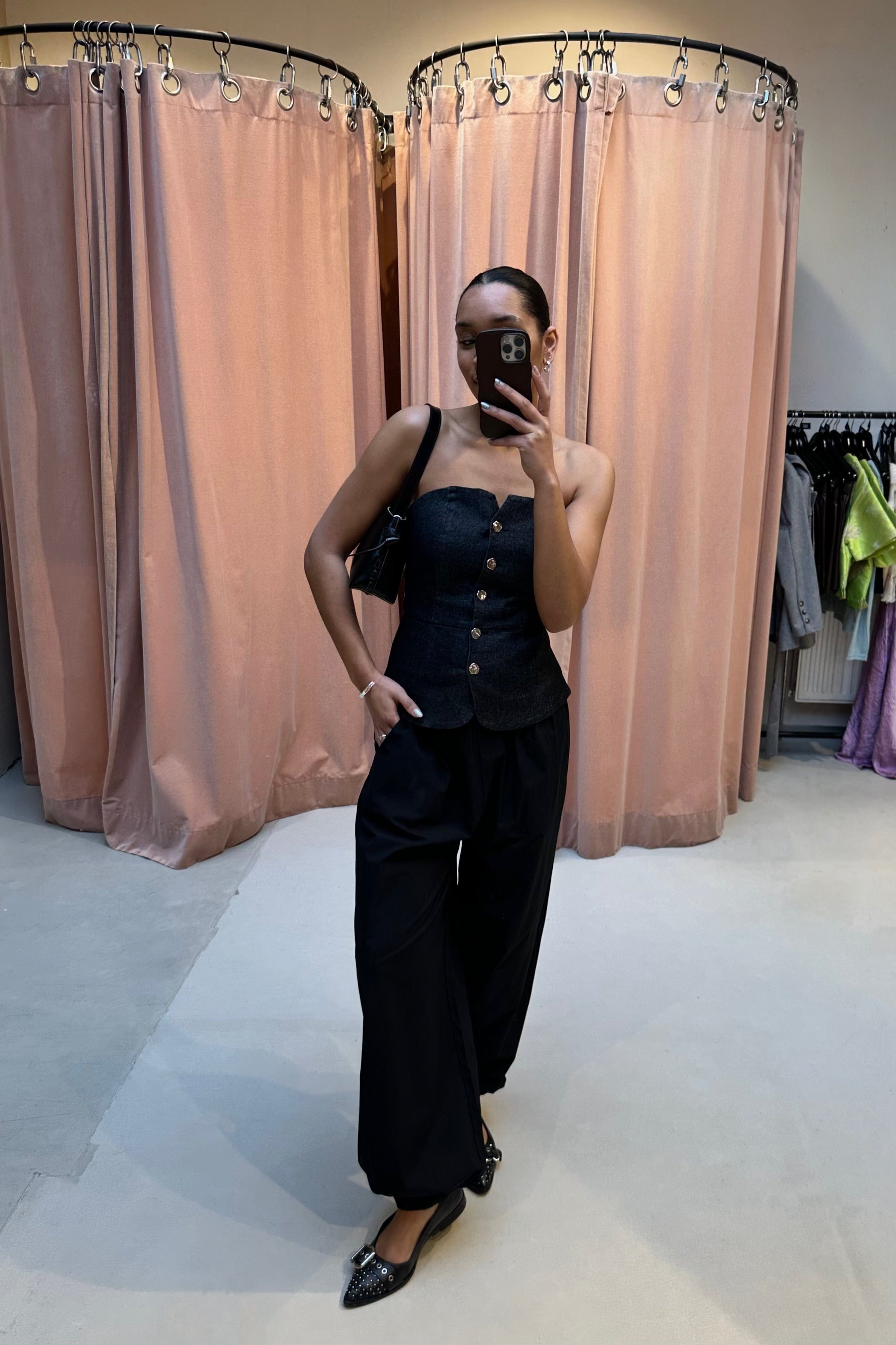 HelimaCC Corsage Top - Zwart