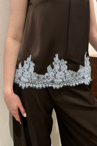 Lorenz Kanten Top - Bruin