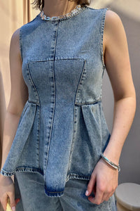 PancyCC Denim Top - Blauw