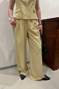 NilanCC Pleat Pantalon - Geel