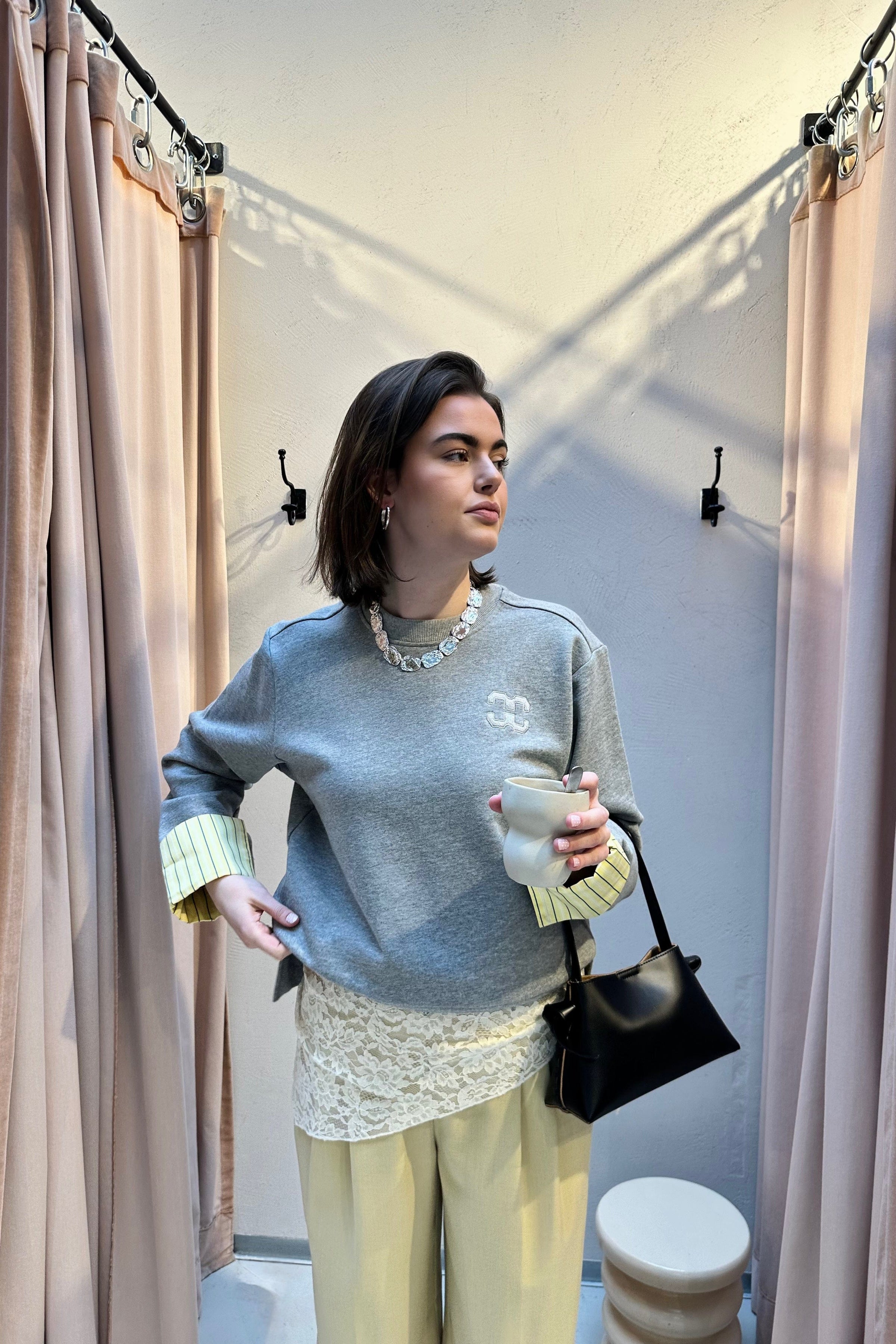 DaniellaCC Cuff Sweater - Grijs