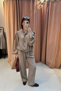 YASRina Pantalon - Bruin