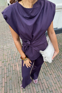 NolanCC Wide Pantalon - Bordeaux