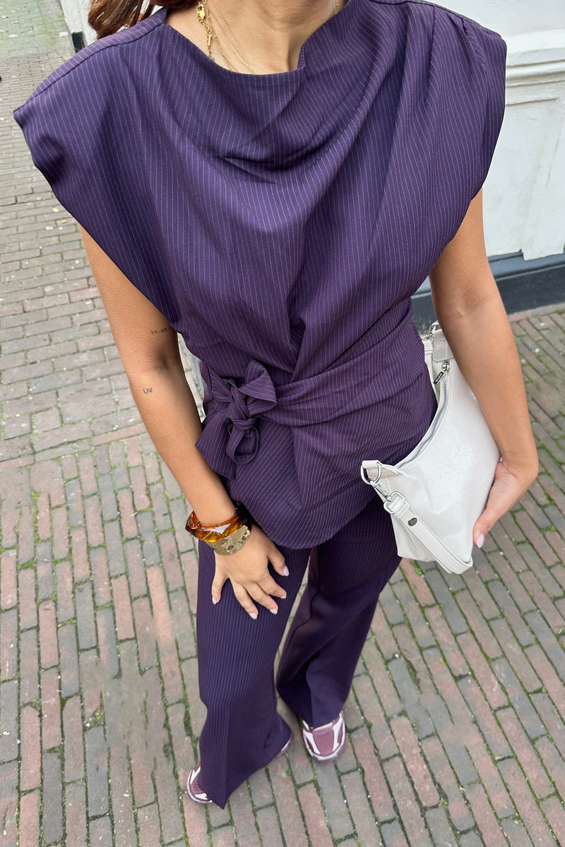 NolanCC Wide Pantalon - Bordeaux