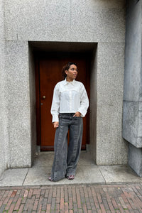 YASCiru Short Studded Blouse - Wit