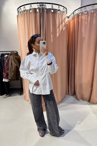 Jarvis Blouse - Zwart/Wit