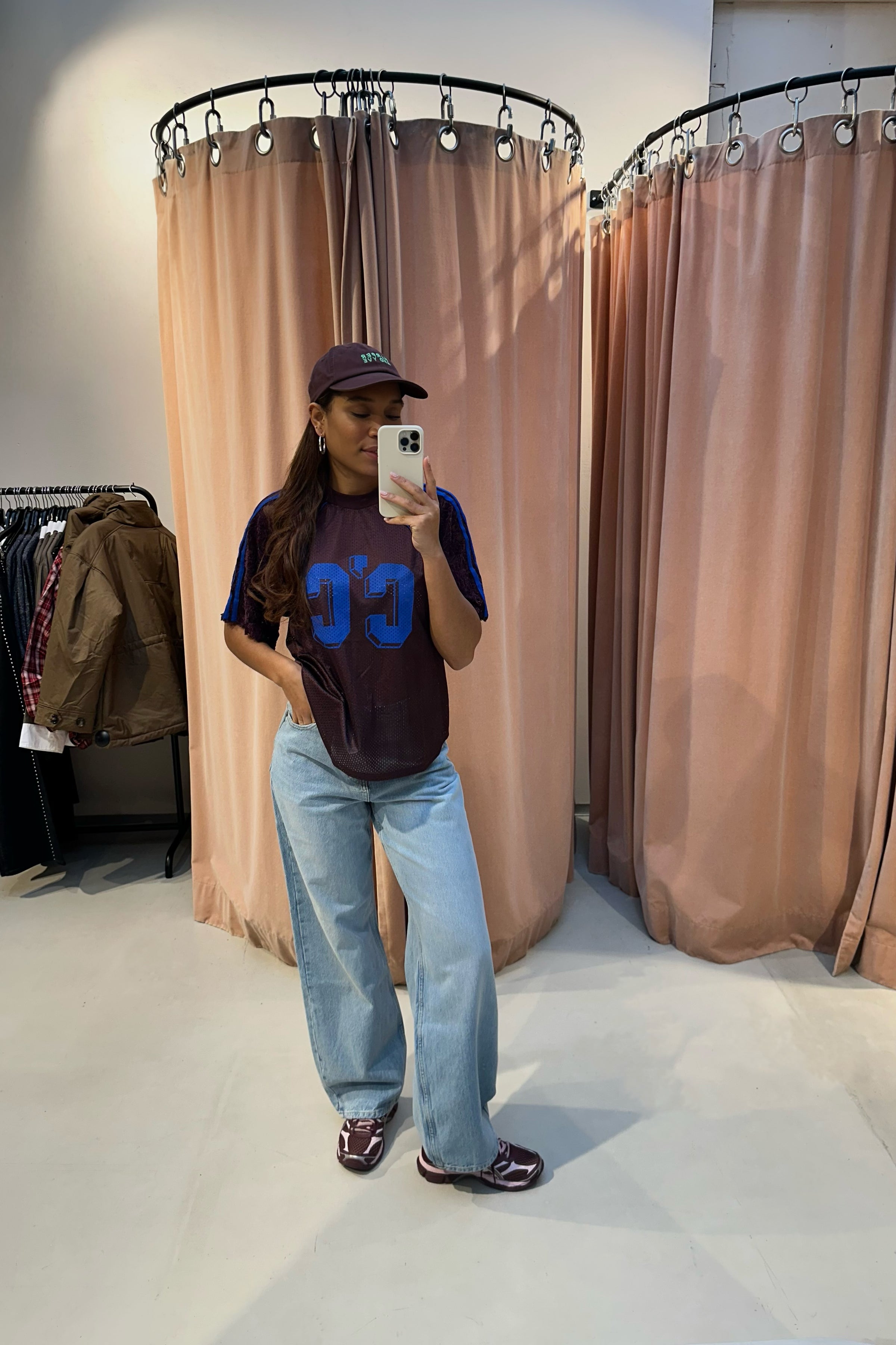 TreyCC Lace T-shirt - Bordeaux/Blauw