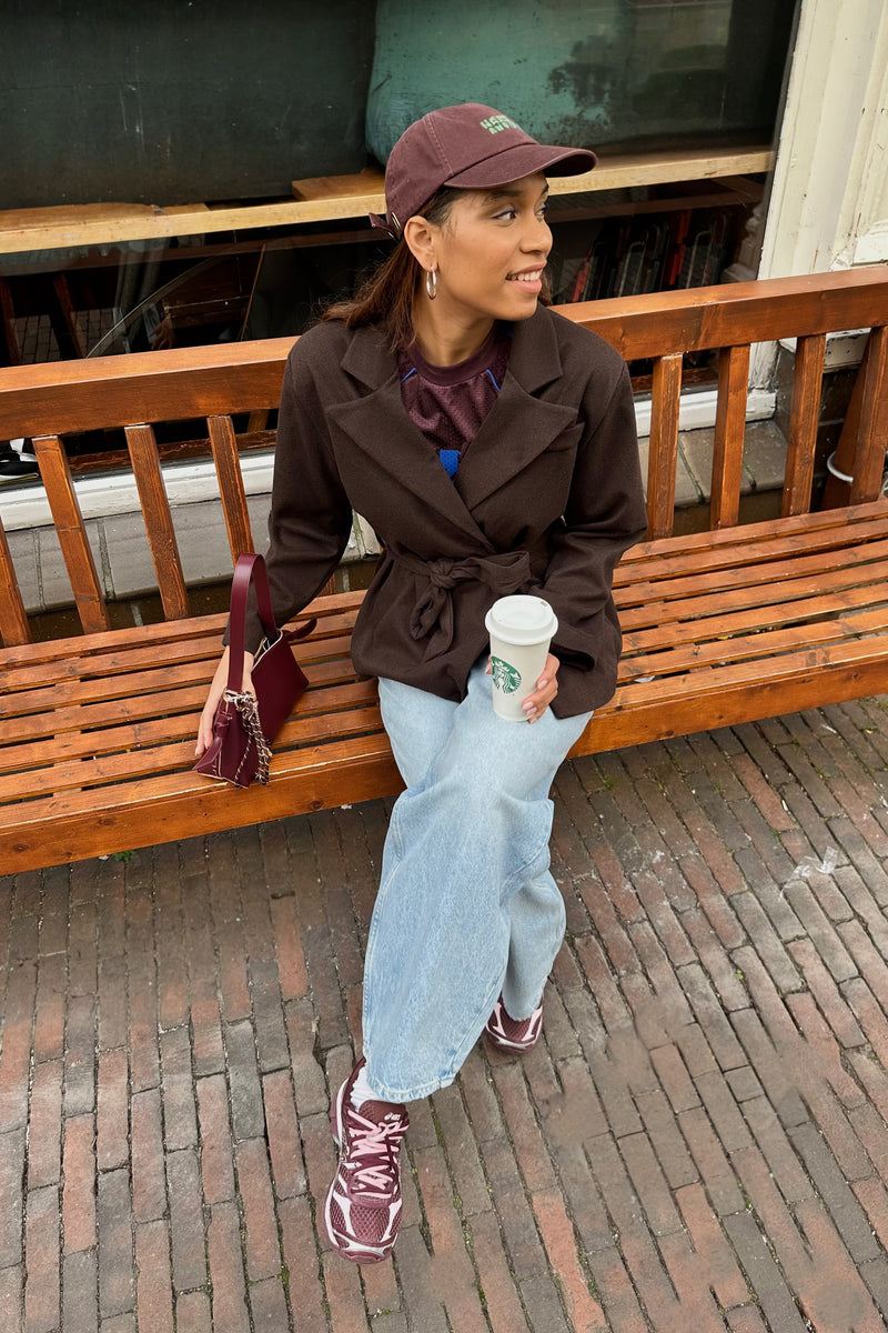 Roos Blazer - Donkerbruin