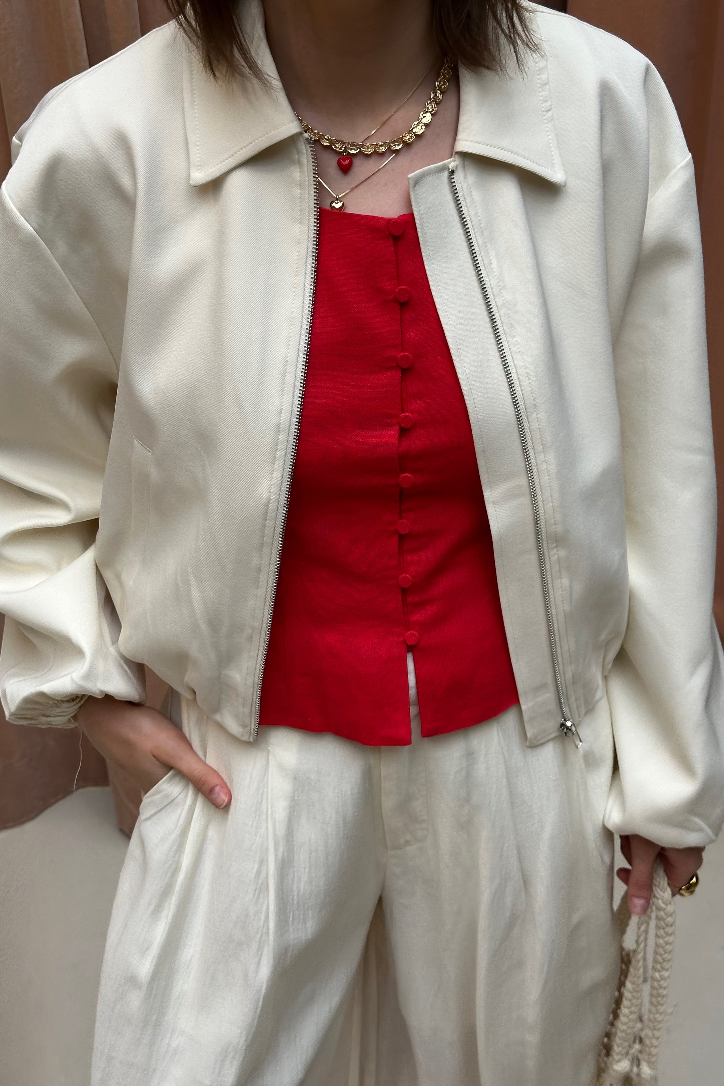 Denielle Structure Jacket - Wit