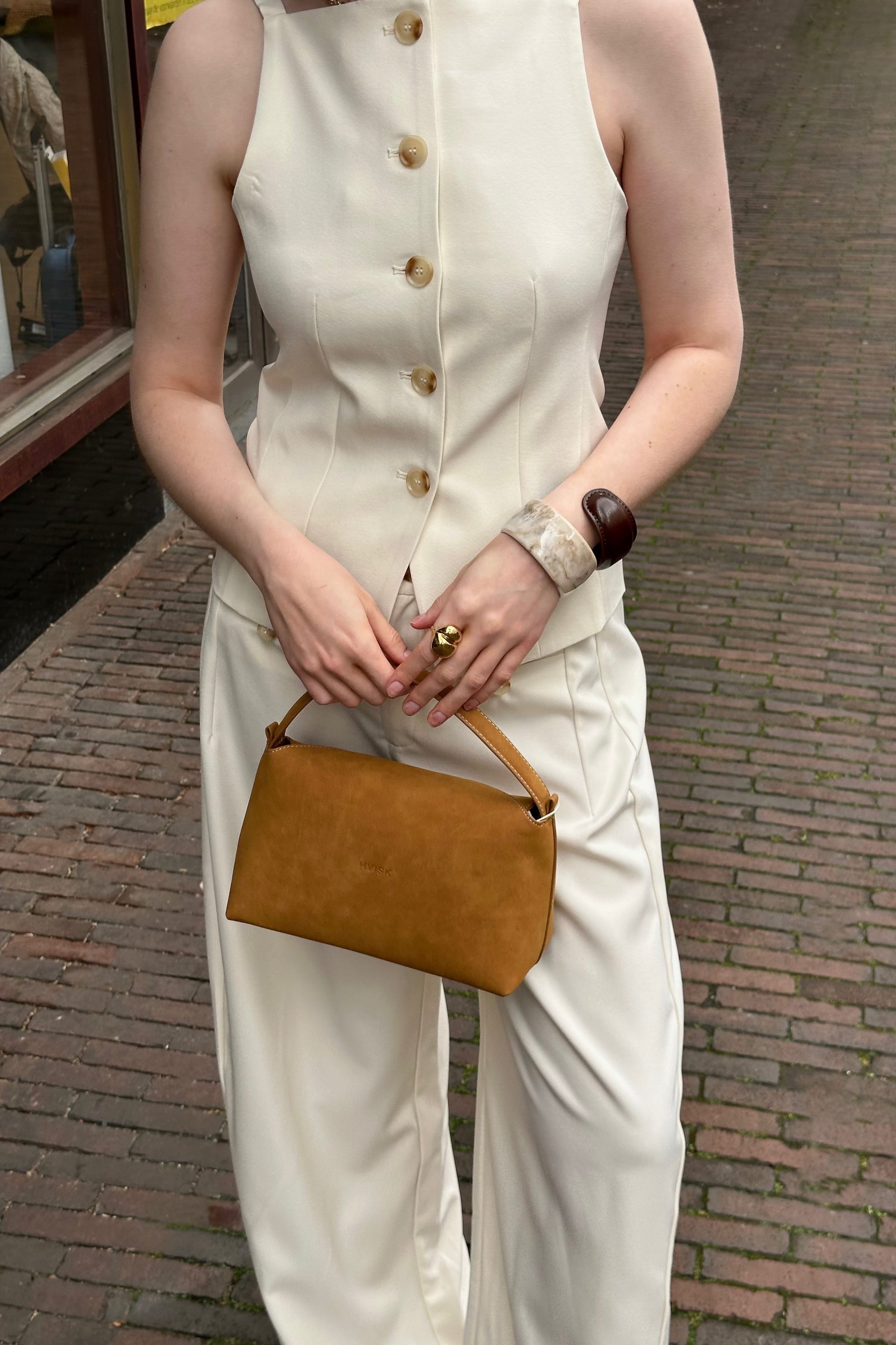 Kylie Structure Waistcoat - Off White