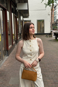 Kylie Structure Waistcoat - Off White