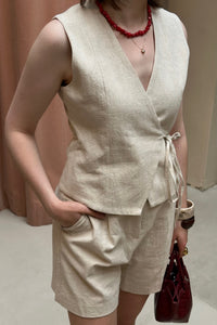 Samara Ramie Waistcoat - Natural