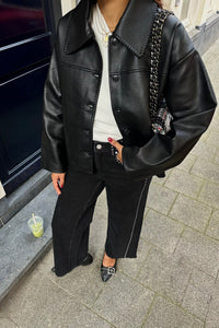 Lunara Collar Stitch Jacket - Zwart