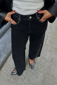 YASNoelle Studded Jeans - Zwart