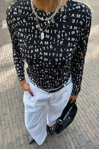 L'Amitié Mesh Top - Zwart