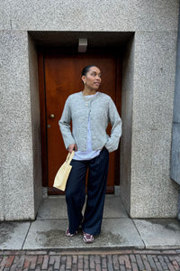 YASPimis Gestreepte Pantalon - Donkerblauw