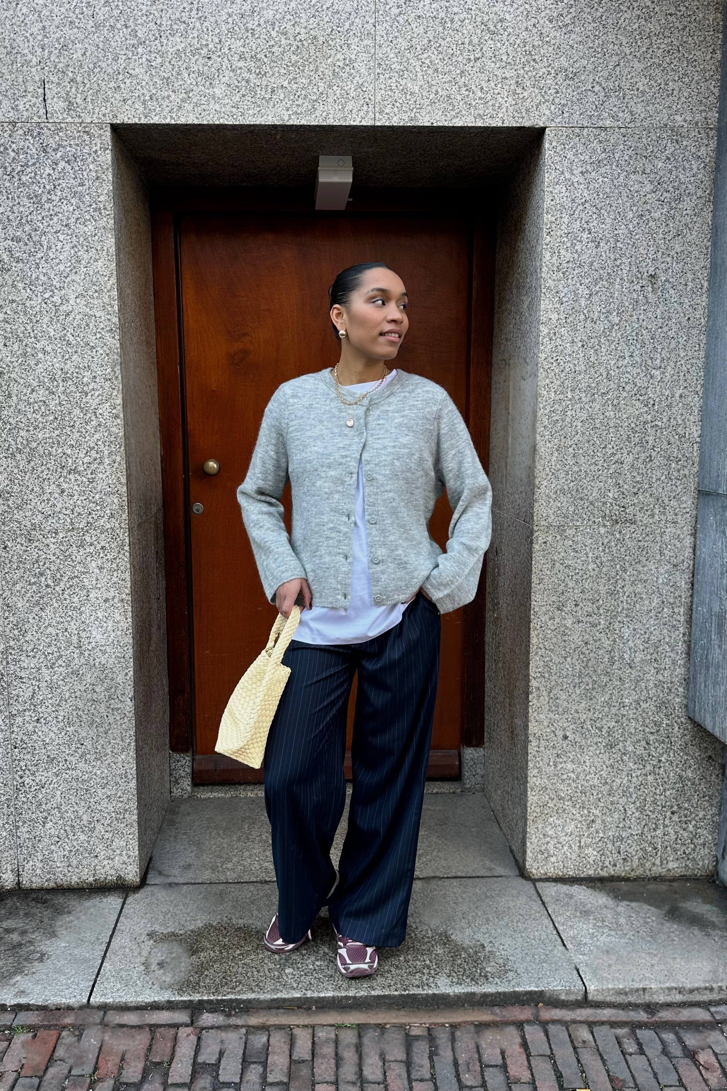 YASPimis Gestreepte Pantalon - Donkerblauw