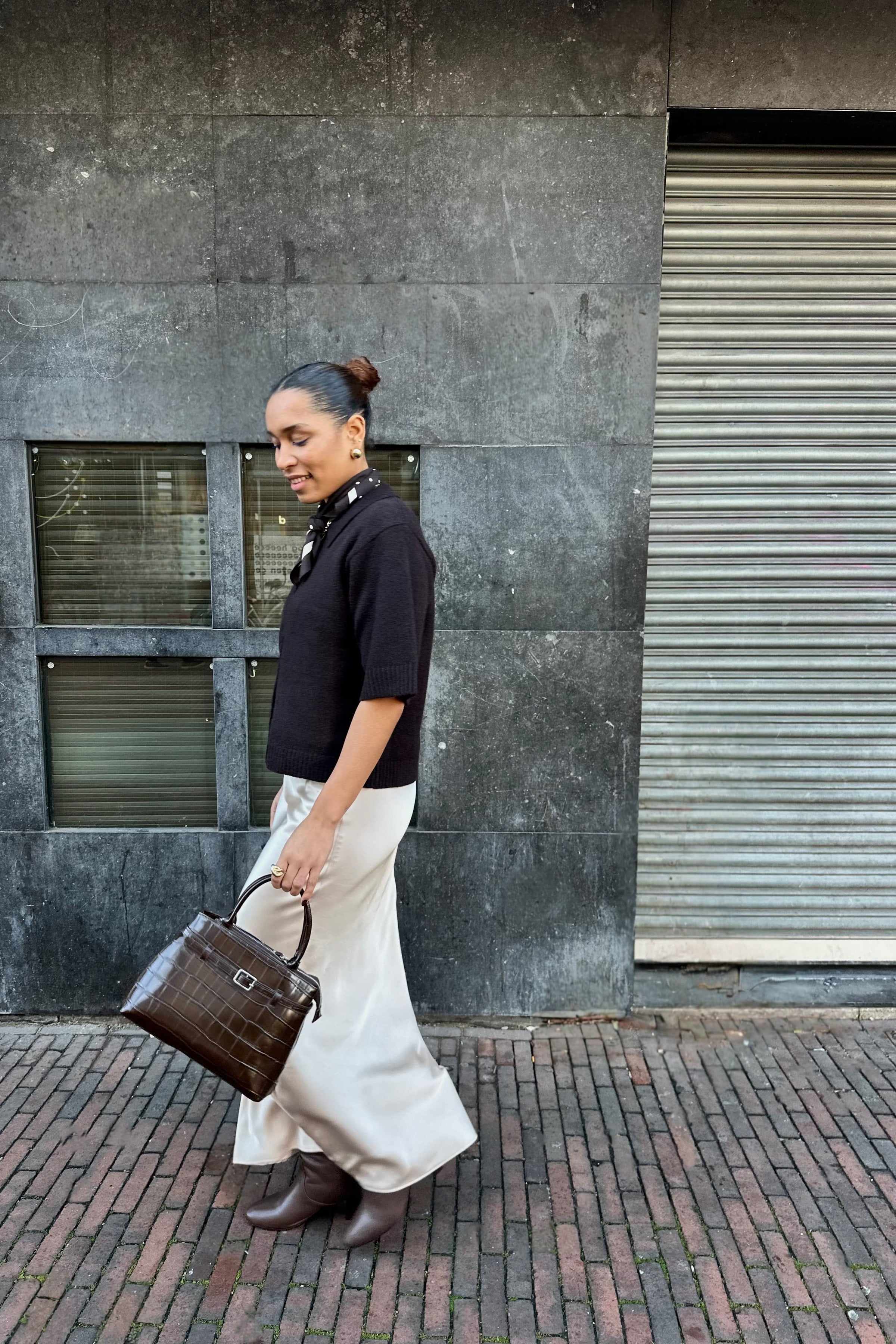 Cunna Knit Blouse - Donker Bruin