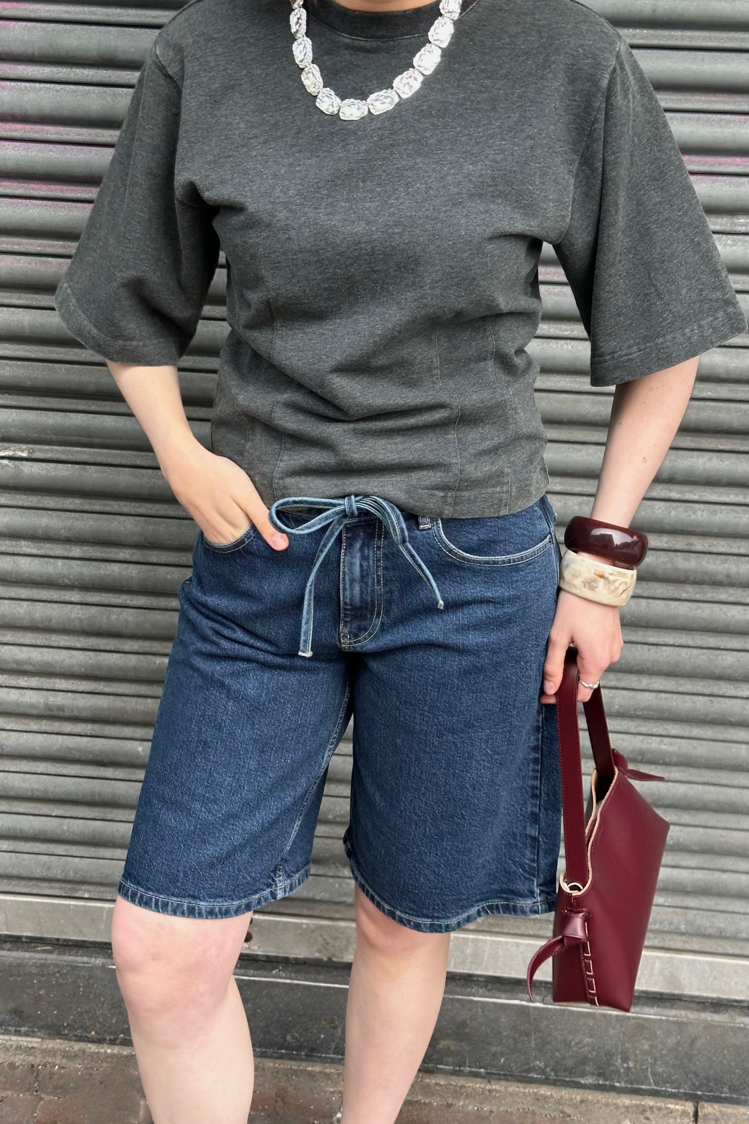 MSCHElide Ada Denim Shorts - Donkerblauw