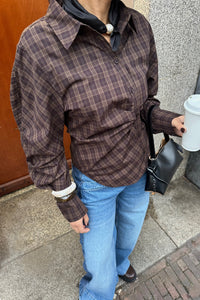 Neoella Check Blouse - Bruin