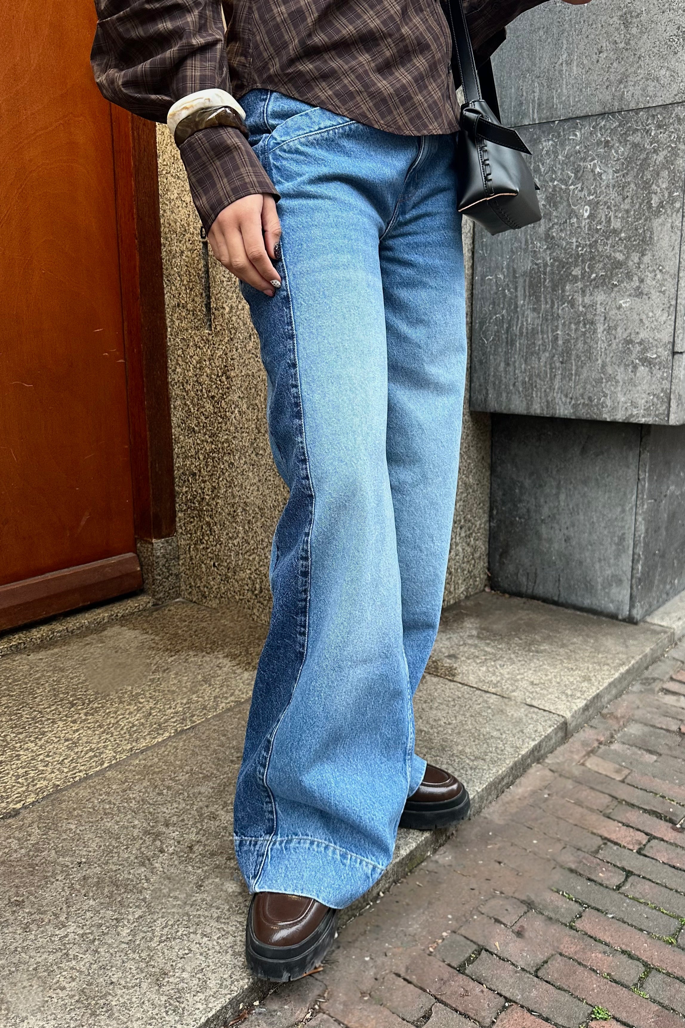 BilbaoCC Wijde Jeans - Blauw