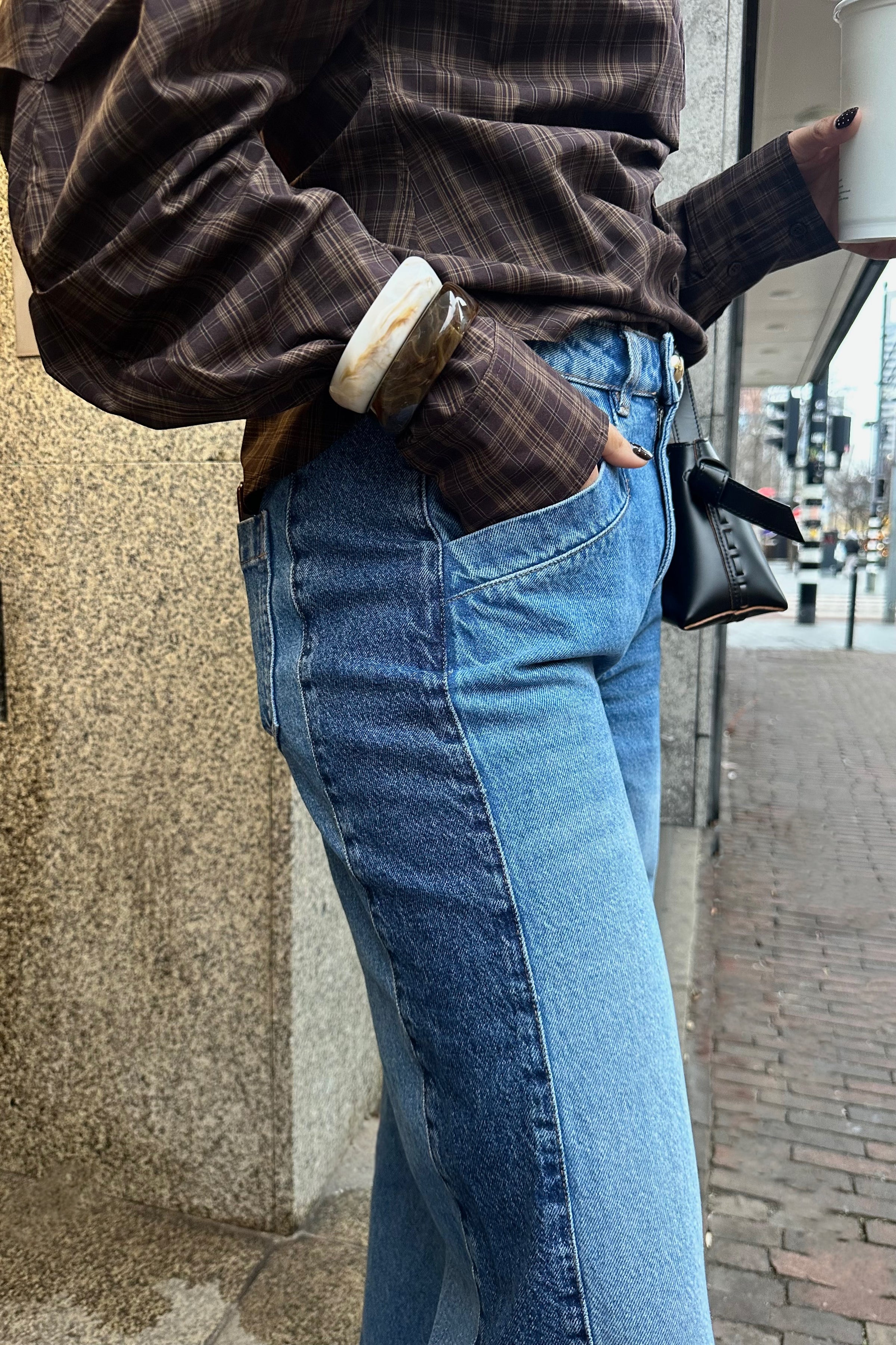 BilbaoCC Wijde Jeans - Blauw