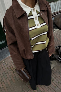 YASIsabell Polo Knit Top - Groen