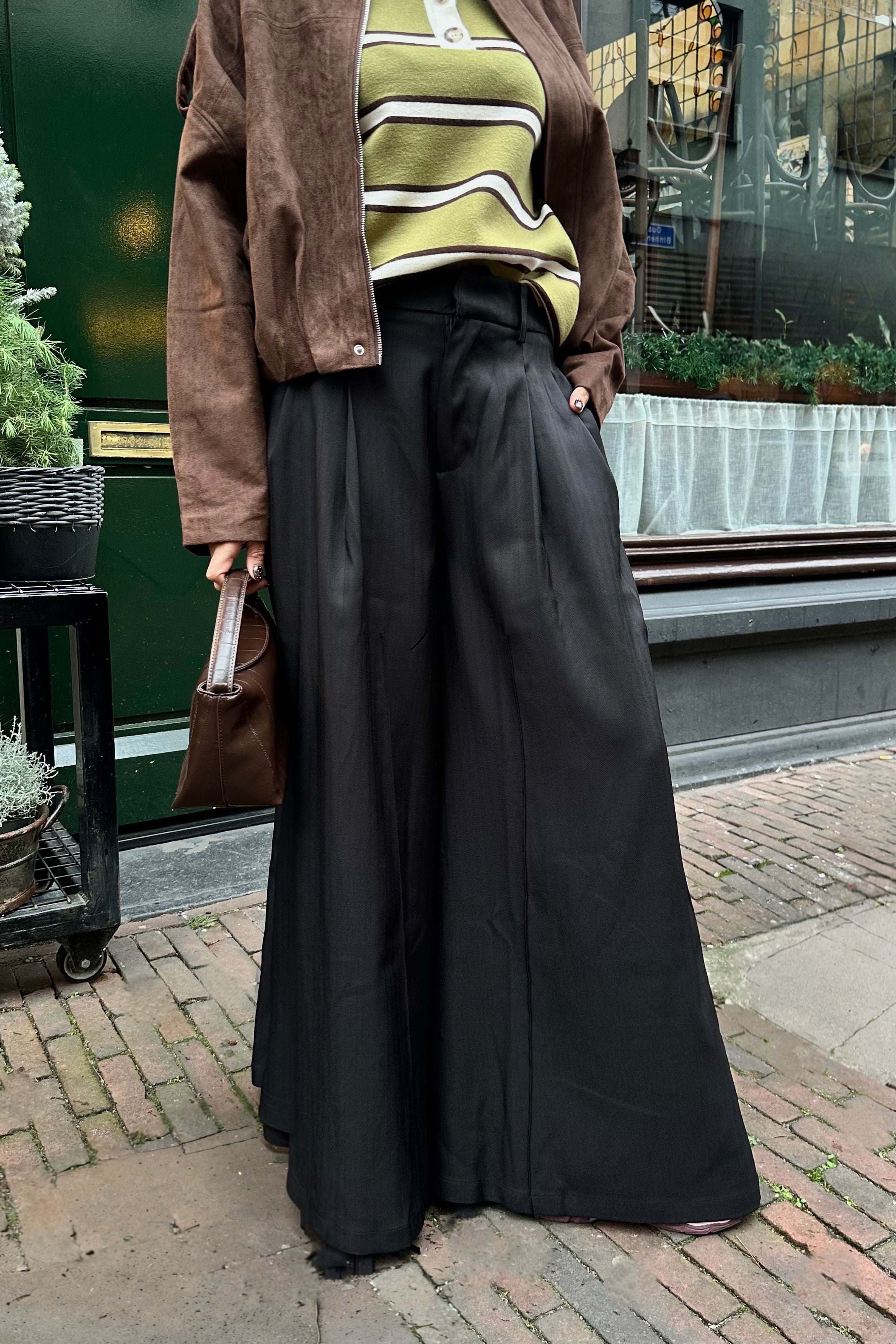 ParisCC Wijde Pantalon - Zwart