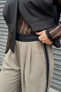 AminaCC Split Pantalon - Grijsbruin