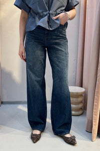 Donna High Relaxed Jeans - Stream Dark Fade Vintage