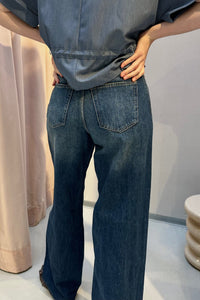 Donna High Relaxed Jeans - Stream Dark Fade Vintage