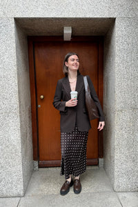 Viso Stippen Rok - Donker Bruin