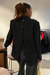 Marielle Button Back Blazer - Grijs