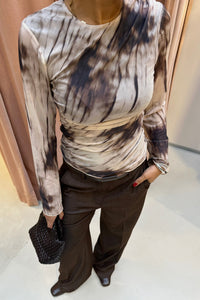 Lenida Mesh Top - Bruin