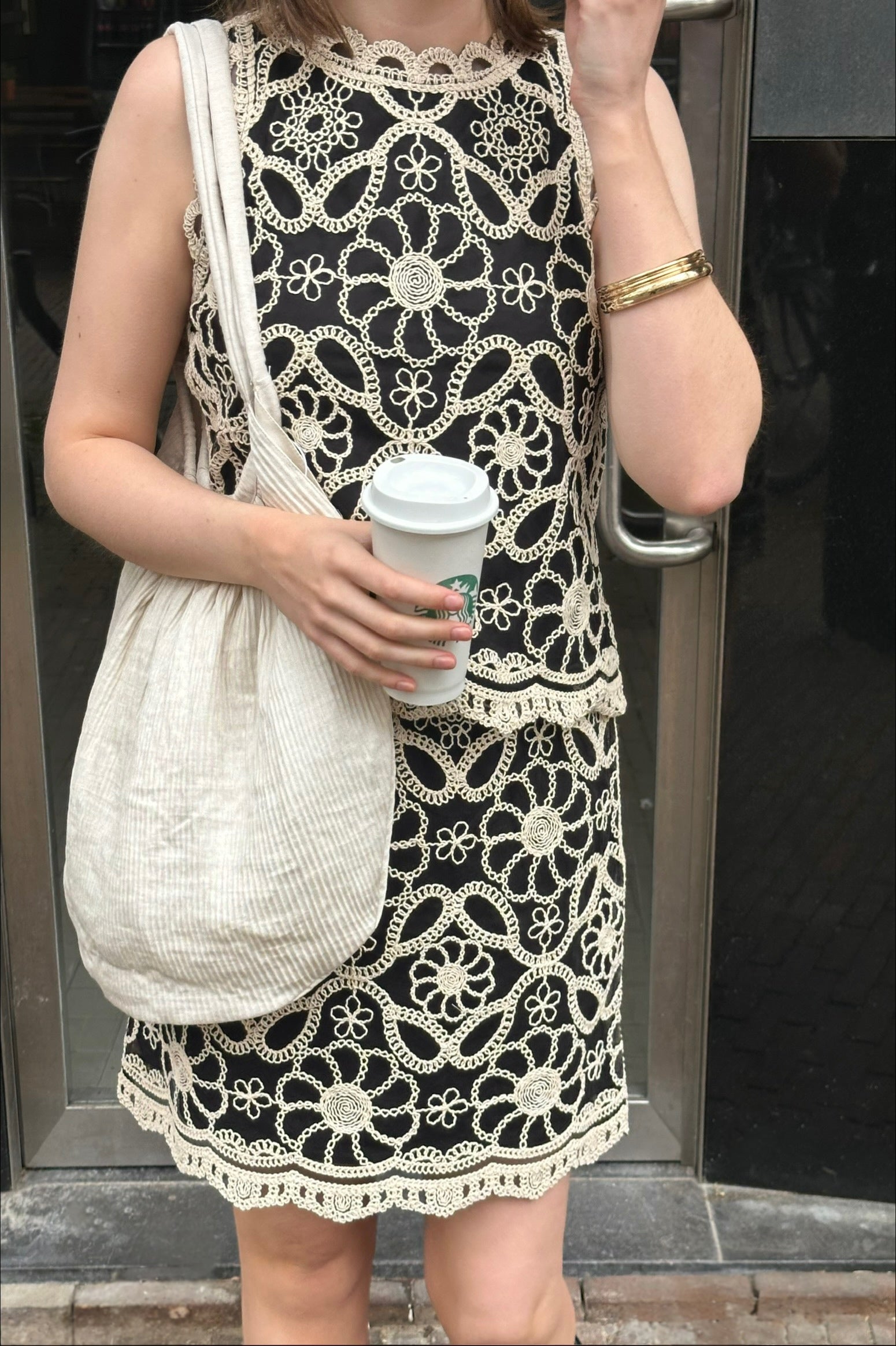 YASCilia Crochet Rok - Zwart