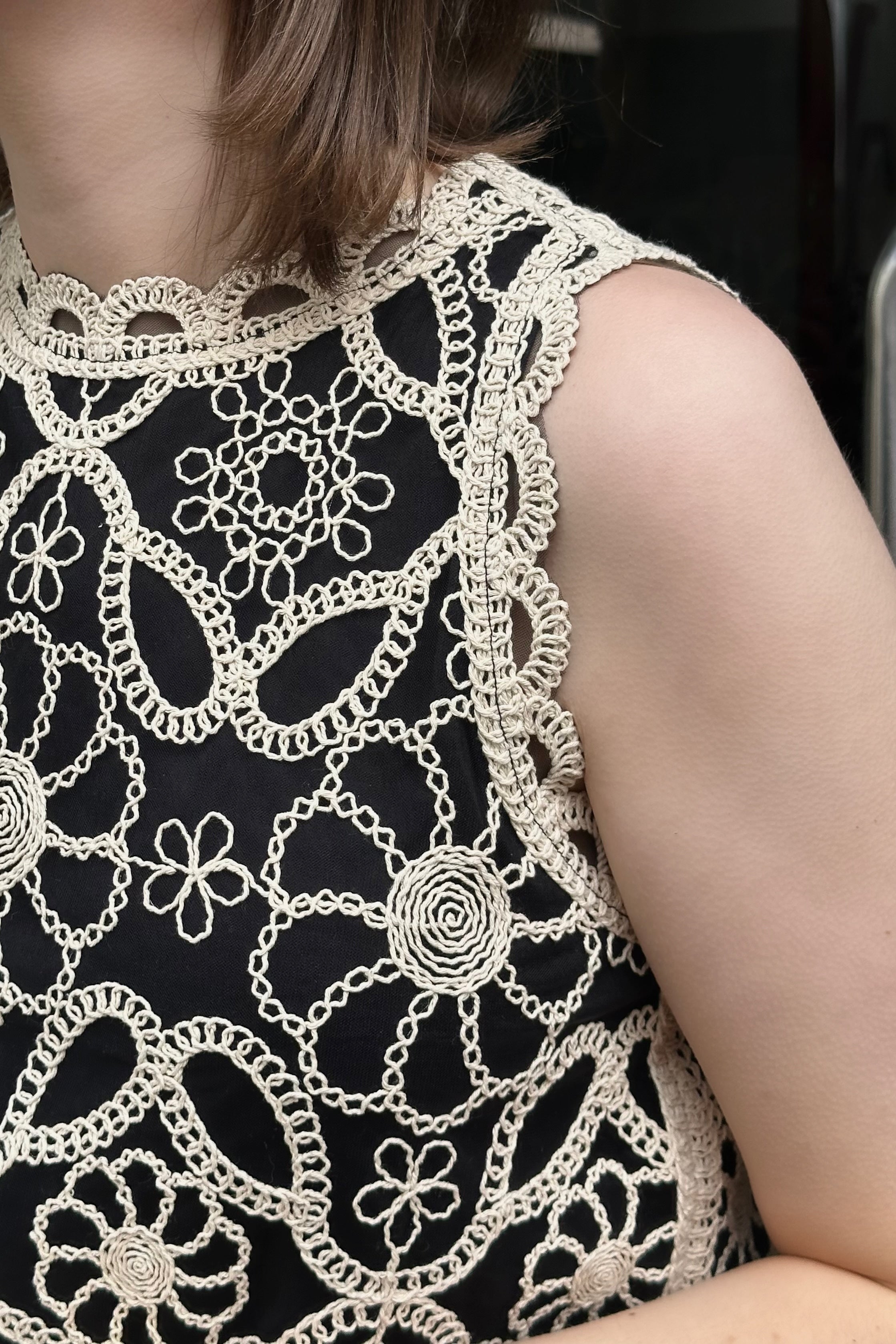 YASCilia Crochet Top - Zwart