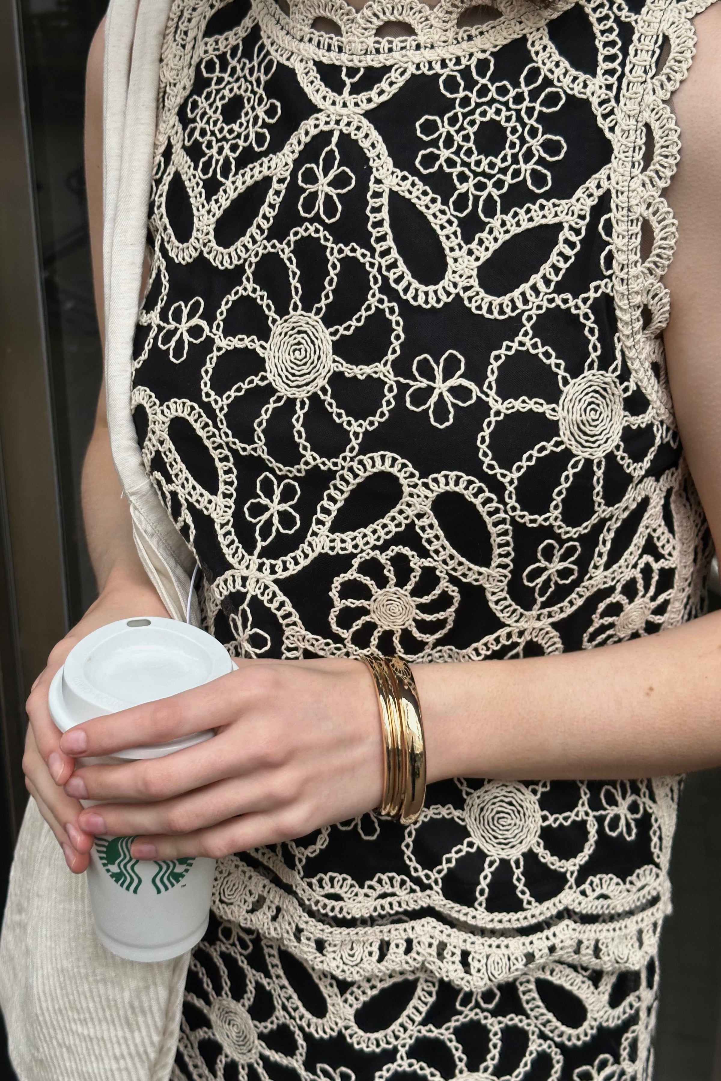 YASCilia Crochet Top - Zwart