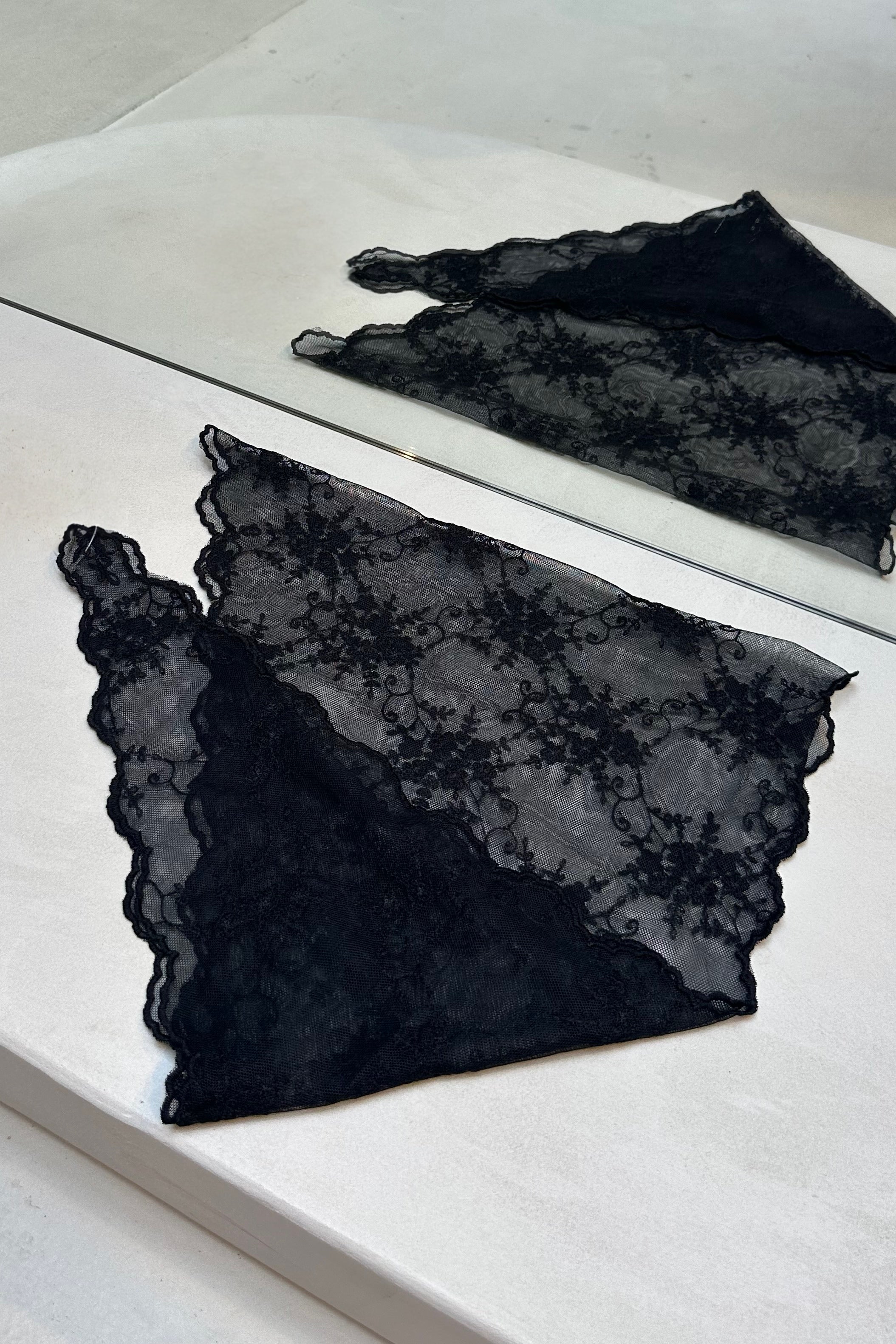 Lace Scarf - Zwart