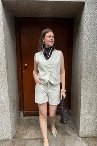 Riki Denim Gilet - Ecru