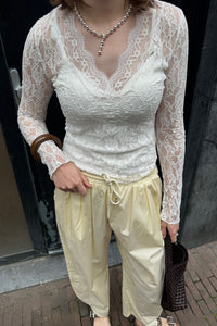Gemma Kanten Top - Wit