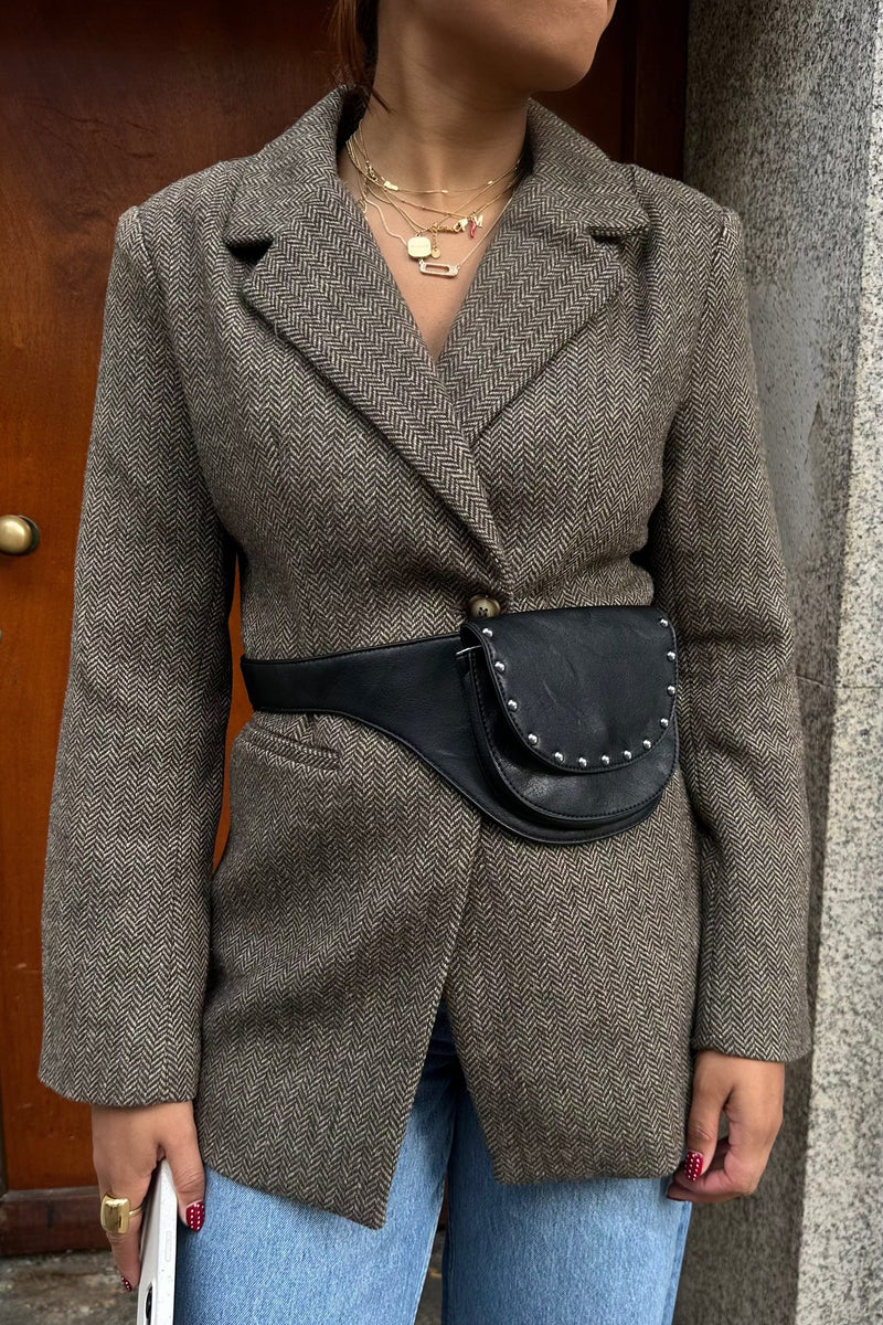 Eliza Belt Studded Tas - Zwart