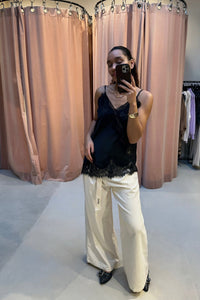 Voile Lace Top - Zwart