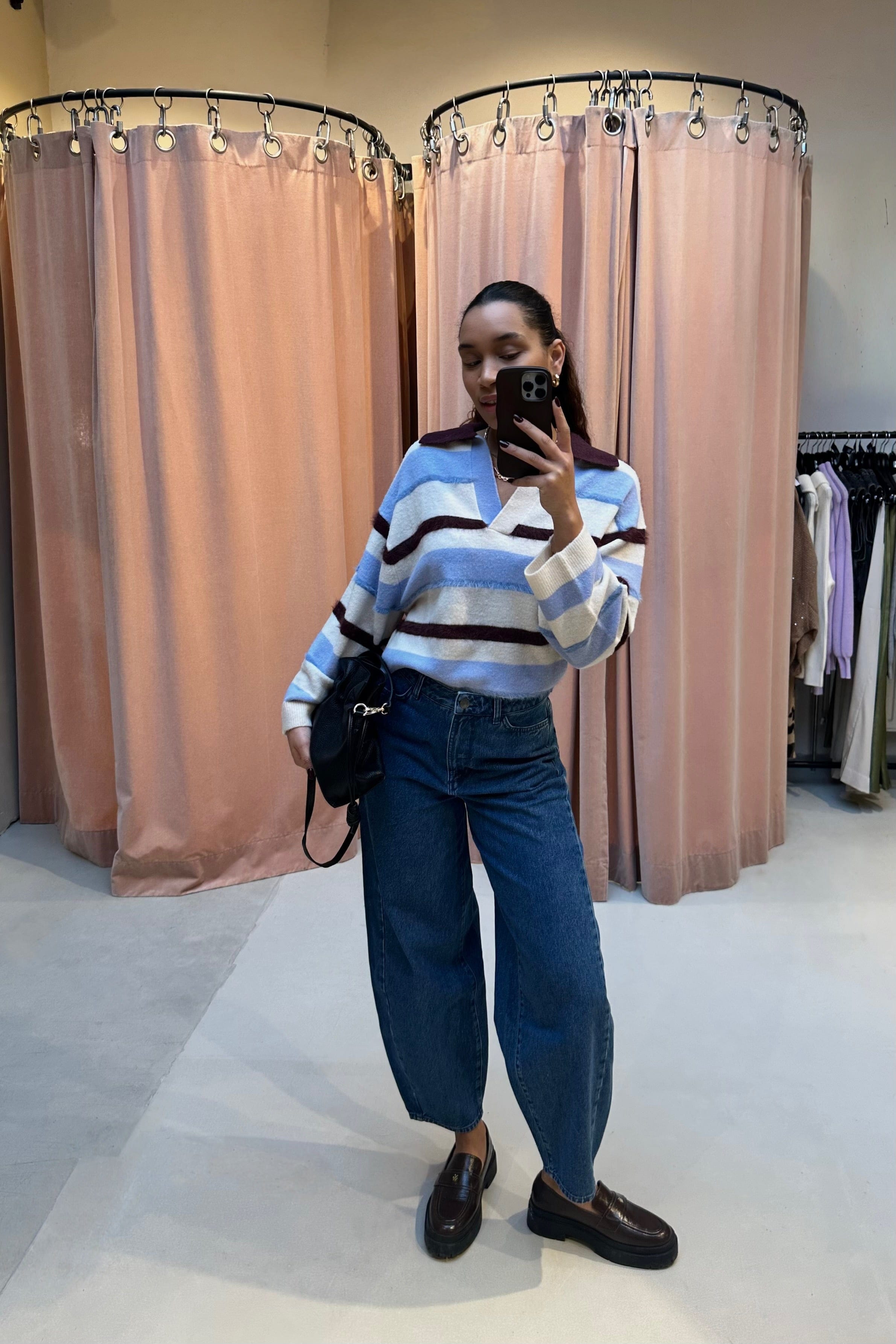 Plummer Polo - Crème/blauw/bordeaux