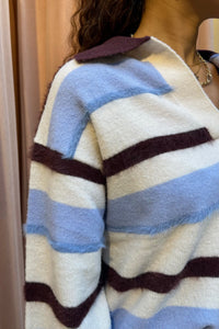 Plummer Polo - Crème/blauw/bordeaux