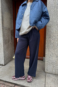 Arden Gestreepte Pantalon - Donkerblauw