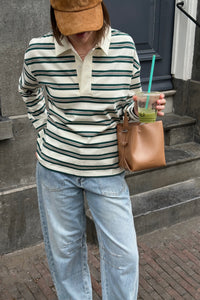 Terra Lange Mouwen Polo - Crème
